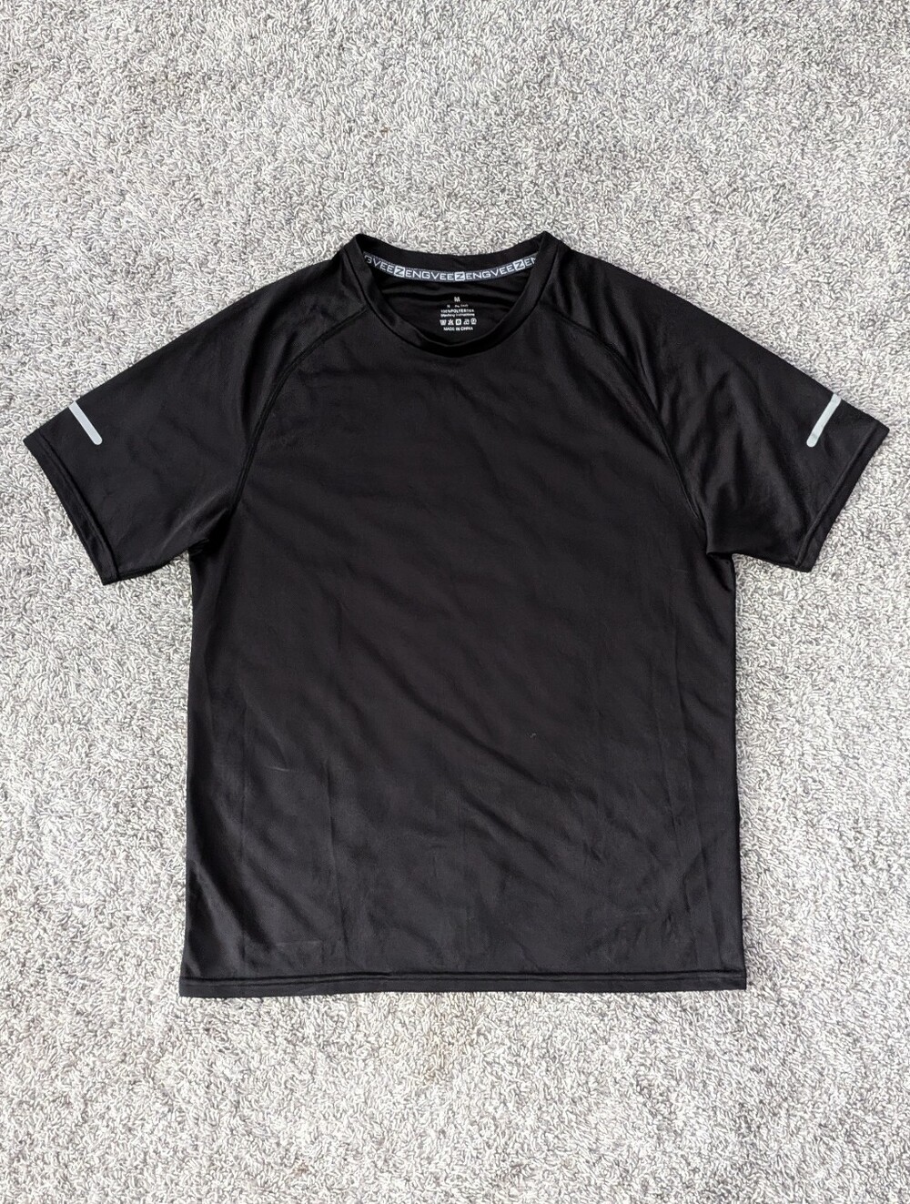 Black Performance Athletic Tee Men's Shirt